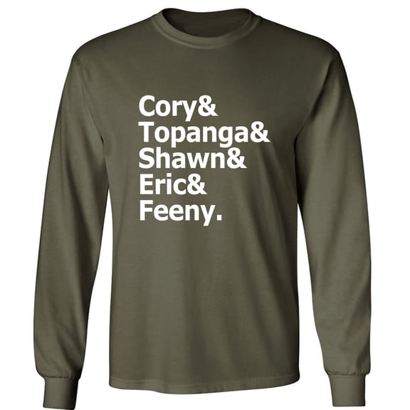 Cory&Topanga&Shawn&Eric&Feeny Adult Long Sleeve T-shirt