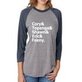 thumbnail image 1 of Cory&Topanga&Shawn&Eric&Feeny Unisex 3/4 Sleeve Baseball Raglan Tee, 1 of 2