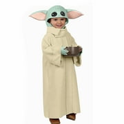Cos-Animefly Kids Baby Yoda Mandalorian Outfits for Boys Girls Child Infants Hood Robe Children's Hat Clothing Stage Party Outfit L