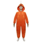 Cos-Animefly Unisex Adult Kids Children Chainsaw Man Pochita Orange Jumpsuit Pajamas Cosplay Costume Sleepwear Suit Clothes