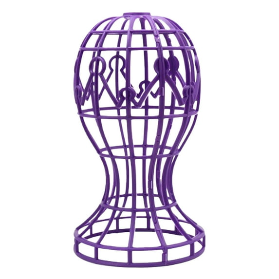 Cos Wig Accessories Purple, When Traveling I Want Short Hair Wig Stands and Portable Foldable Wig Dryers. . Wig Holder. Travel Wig Stand. with a Hollow Human Body Model Display Head