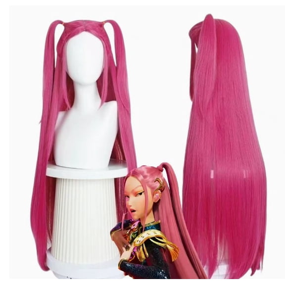 Cos pink anime wig simulated scalp top Cosplay special wig
