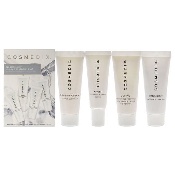 CosMedix Normal Skin Essentials 4 Pc Kit - 0.5oz Benefit Clean, 0.5oz Affirm, 0.5oz Define, 0.5oz Emulsion