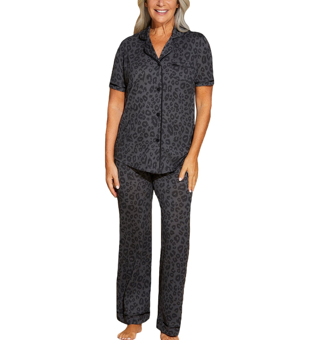 Cosabella Bella Print Short Sleeve Top Pant PJ Set AMORP9645