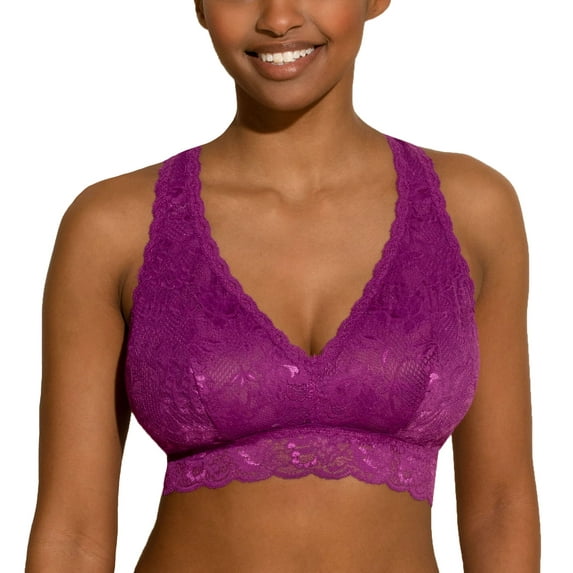 Cosabella Never Say Never CURVY Racie Racerback Bralette (NEVER1355),Large,Swiss Beet