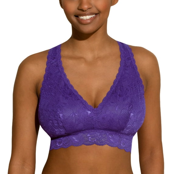 Cosabella Never Say Never CURVY Racie Racerback Bralette (NEVER1355),Large,Violett