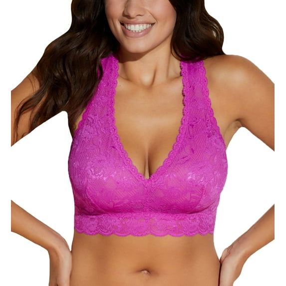 Cosabella Never Say Never CURVY Racie Racerback Bralette (NEVER1355),XL,Cape Fuchsia