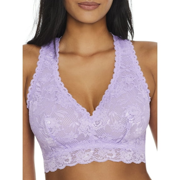 Cosabella Never Say Never CURVY Racie Racerback Bralette (NEVER1355),XL,Icy Violet