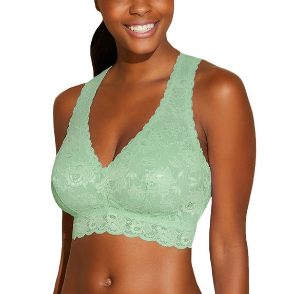 Cosabella Never Say Never CURVY Racie Racerback Bralette (NEVER1355),XS,Ghana Green