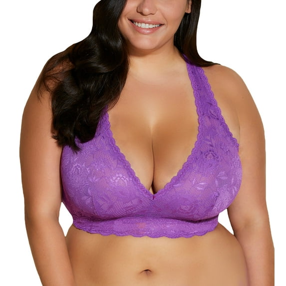 Cosabella Never Say Never Ultra CURVY Racie Racerback Bralette (NEVER1353),Small,Cyclamen