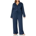 thumbnail image 1 of Cosabella Womens Bella Relaxed Long Sleeve Top  Pants Pajama Set X-Large Navy/Navy, 1 of 2