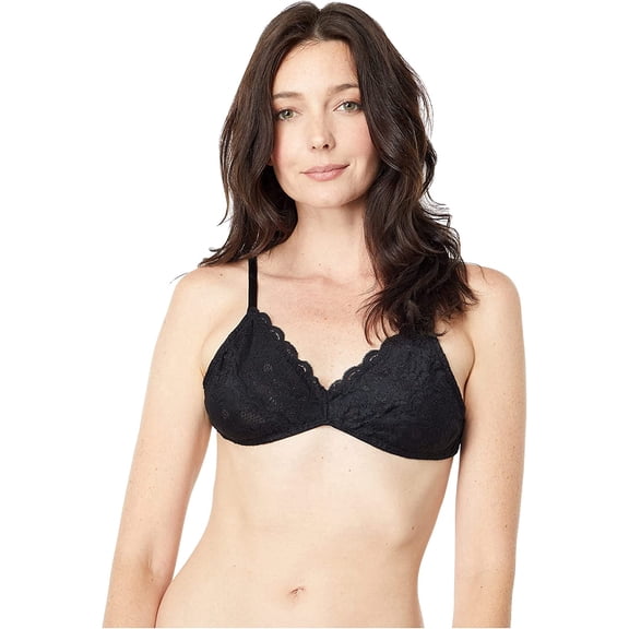 Cosabella Womens Say Never Triangle Bralette Large Black/Black