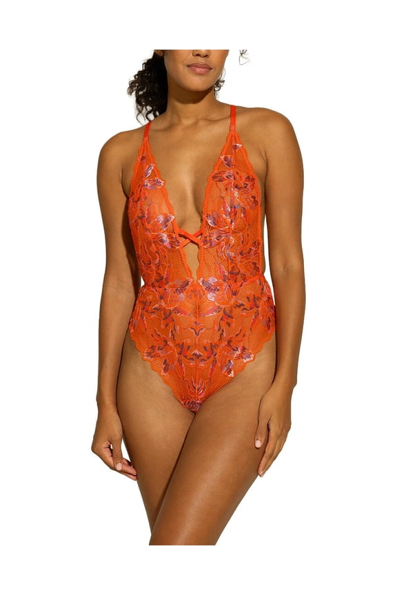 womens Paradiso Plunge Teddy, m, Orange