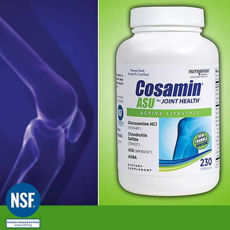Nutramax Cosamin ASU Joint Health Supplement with Glucosamine, Chondroitin & ASU for Men’s & Women's Joint Health, 230 Capsules