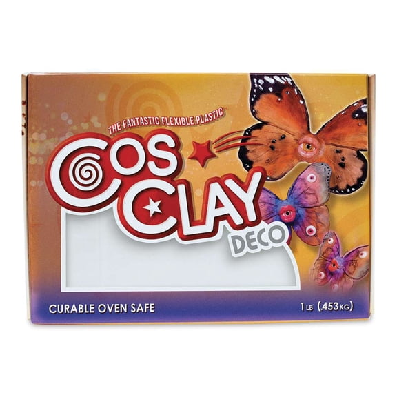 Cosclay Deco Flexible Polymer Clay - White (1 lb)