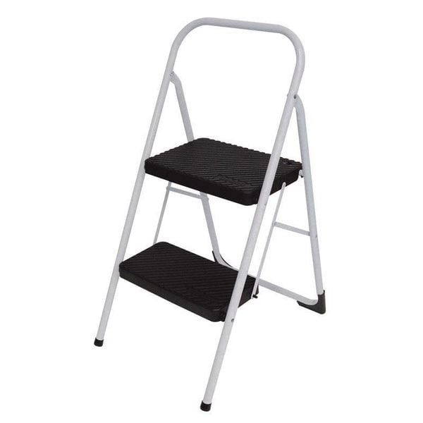 Cosco 34.646 in. H X 17.323 in. W X 22.84 in. D 200 lb. capacity 2 step Steel Large Step Stool Cosco 34.646 in. H X 17.323 in. W X 22.84 in. D 200 lb. capacity 2 step Steel Large Step Stool