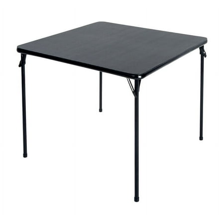 Cosco Square Folding Table 34" Black Steel, Steel Frame, Vinyl Case of 2