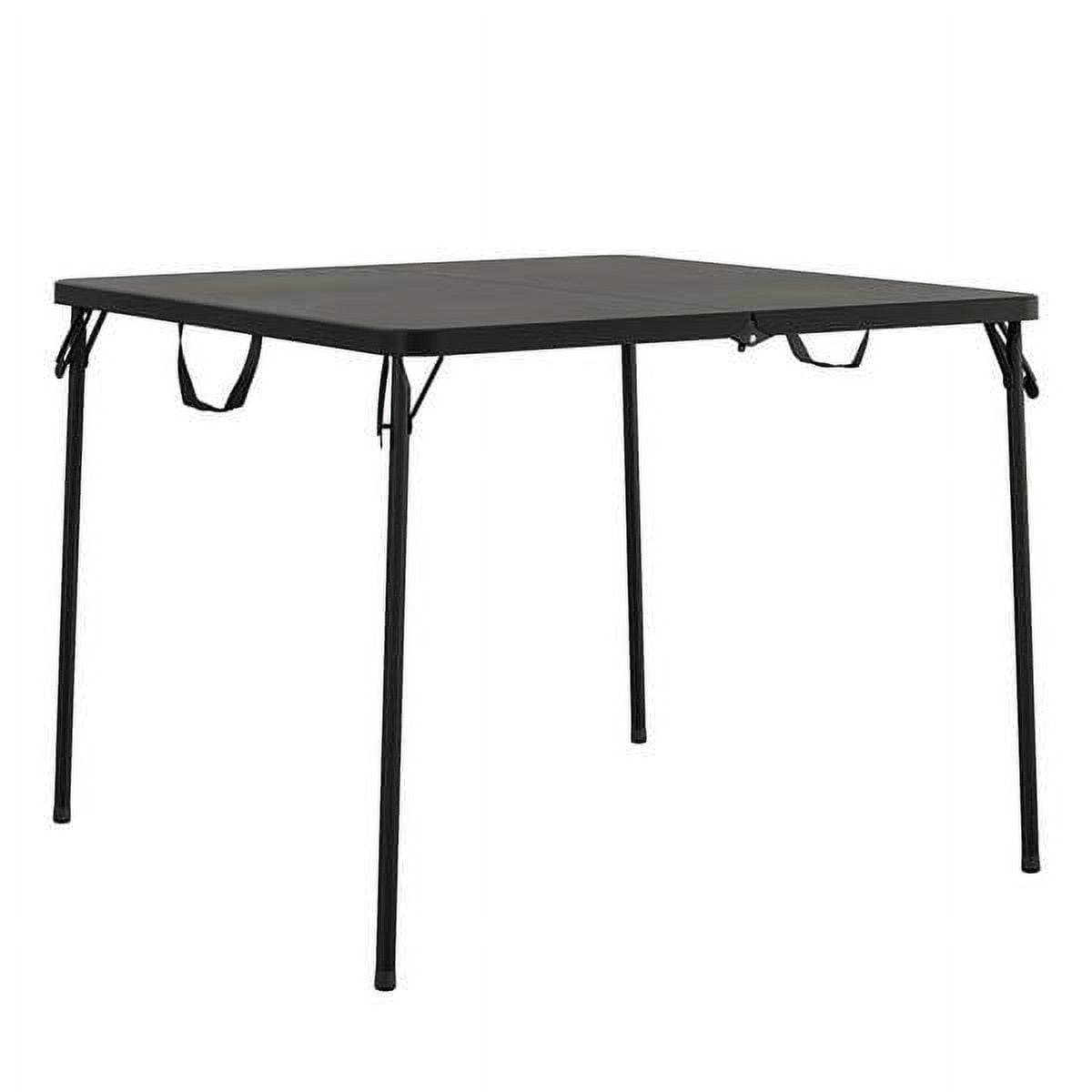 COSCO XL 38.5" Black Fold-in-Half Plastic Card Table