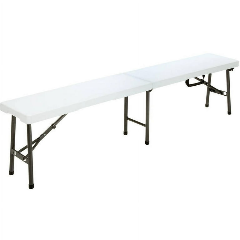 Cosco 6 Blow Mold Centerfold Bench White Walmart