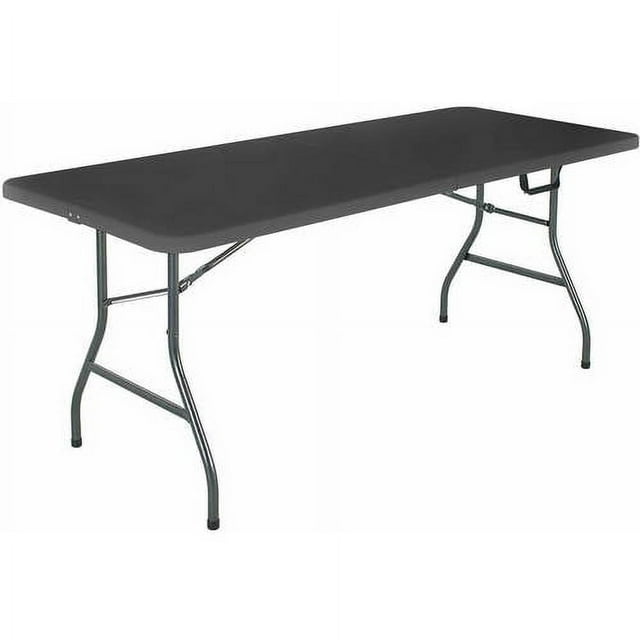 Cosco 6 Foot Centerfold Folding Table, Black