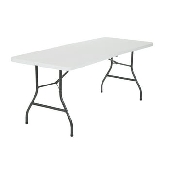 Cosco 6 Foot Folding Table In White Speckle