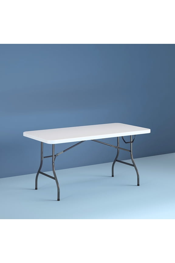 6 Foot Premium Folding Table, White Speckle