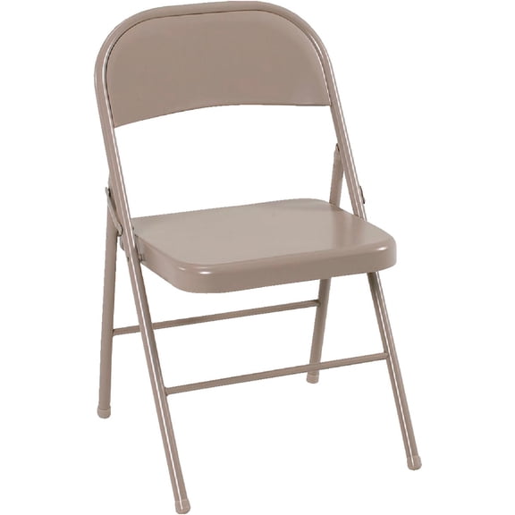 Cosco All Steel Folding Chair Antique Linen 4-pack