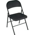 thumbnail image 1 of COSCO Folding Chair Steel Black - Indoor Storage - 4 Pack, 1 of 9