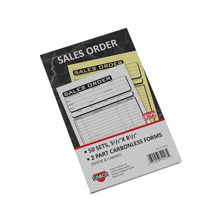 Cosco Business 2-Part Carbonless Sales Orders 5.5" x 8.5" 50 Sets/Book (074013)