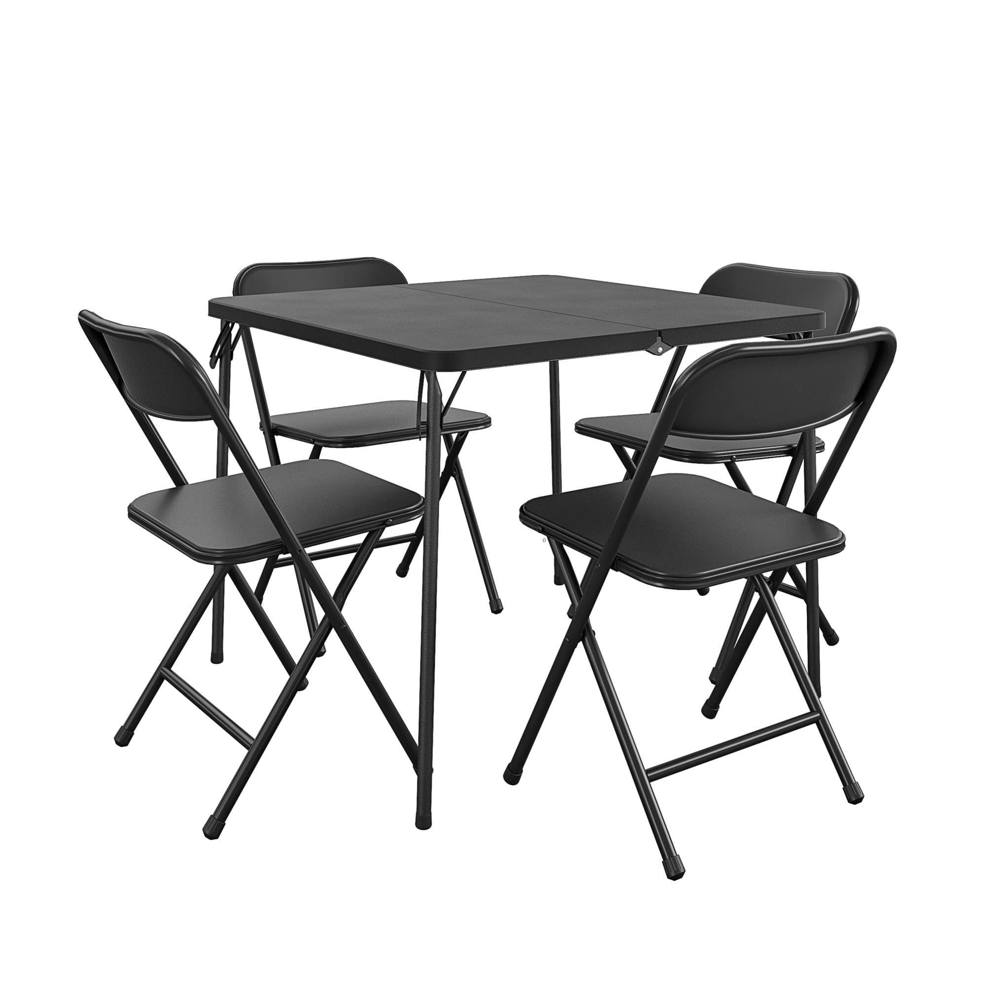 テーブル・チェア・ハンモック centre furniture folding table full set COSCO 5-Piece Solid Resin Centerfold Table & Chair Dining Set