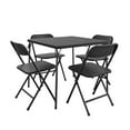 thumbnail image 1 of COSCO 5-Piece Solid Resin Centerfold Table & Chair Dining Set, Black, 1 of 9