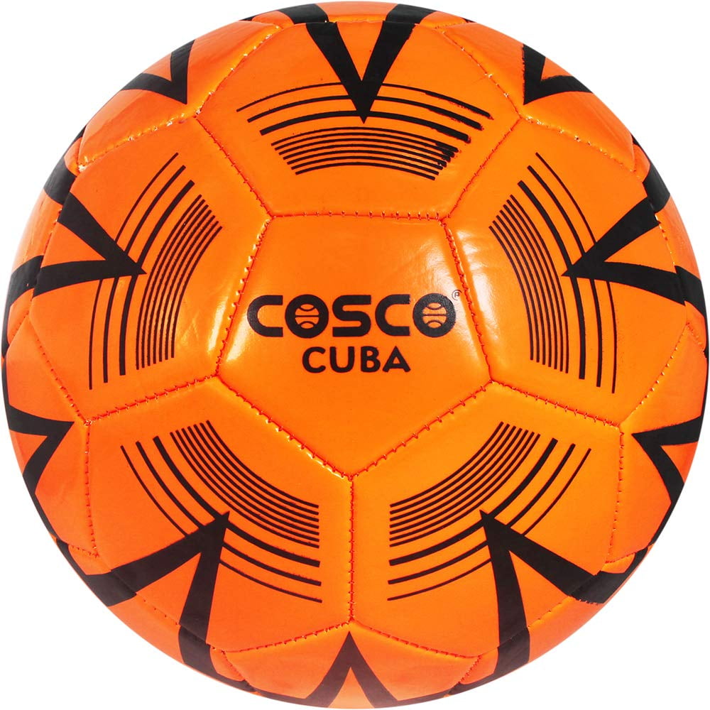 Cosco Cuba (Orange) Football, Size 5 | Multicolour | Backing 1 Poly Cotton | Circumference: 58-60cm