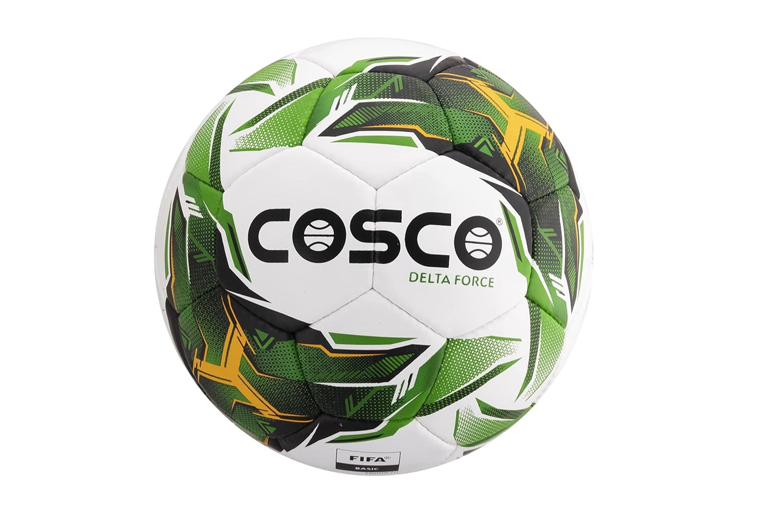 Cosco Delta Force Cosco Football Size 5 | Colour Green & White | Durable High Quality, Synthetic Rubber