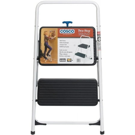 Cosco Folding Two Step Stool 200 Lb. Capacity 17" Gray