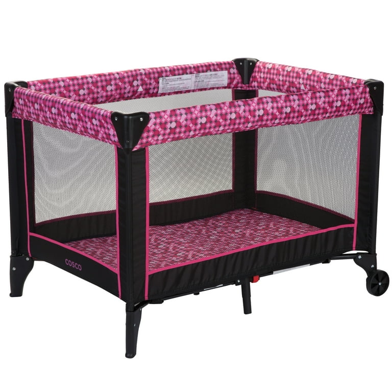 Cosco Funsport Portable Compact Baby Play Yard Disco Ball Berry