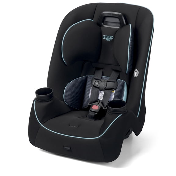 Cosco Kids Easy Elite Slim All-in-One Convertible Car Seat, Blue Pistons