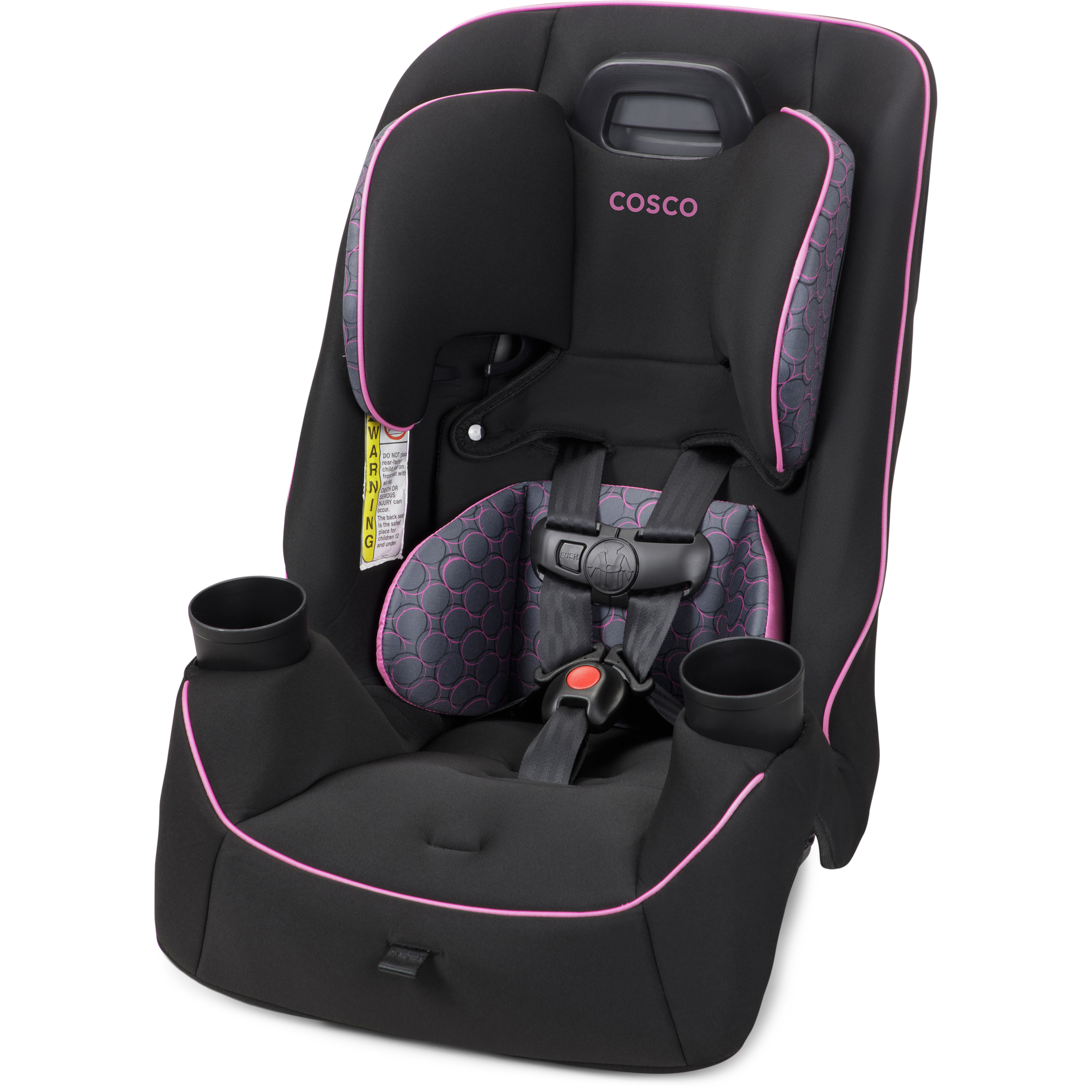 Cosco Kids Easy Elite Slim All-in-One Convertible Car Seat, Pink Rings - image 1 of 28