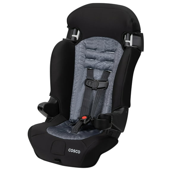 Cosco Kids Finale 2-in-1 Toddler Booster Car Seat, Fiberwave II, Black/Grey