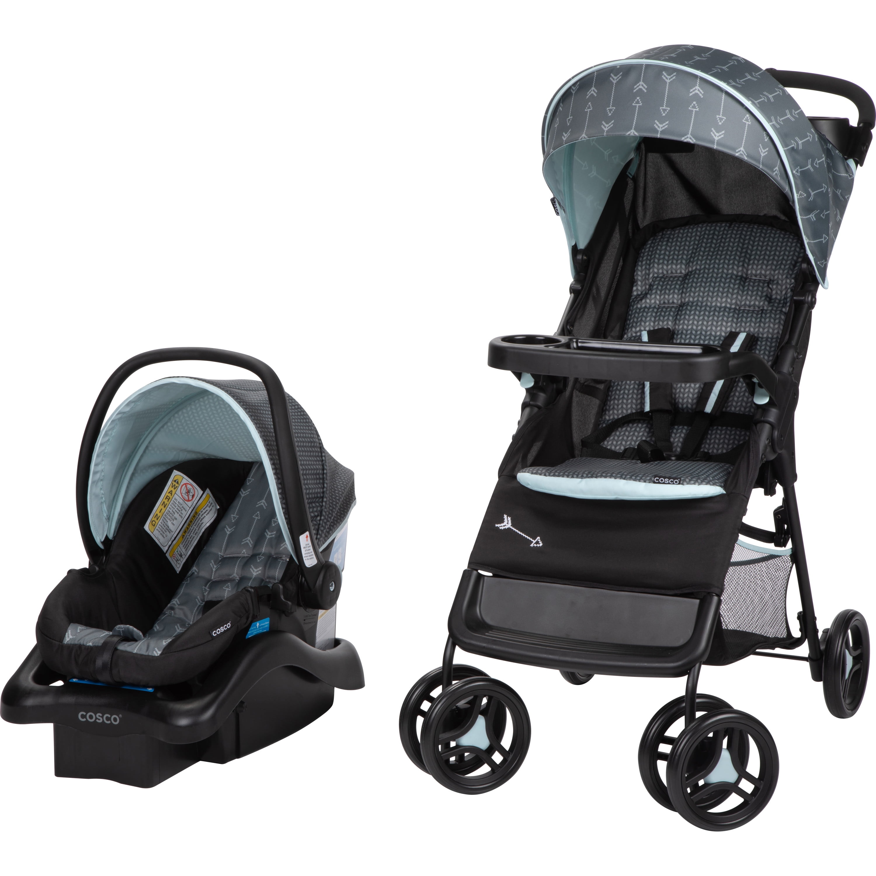 Cosco Kids Lift & Stroll DX Travel System, Gray Arrows - image 1 of 30