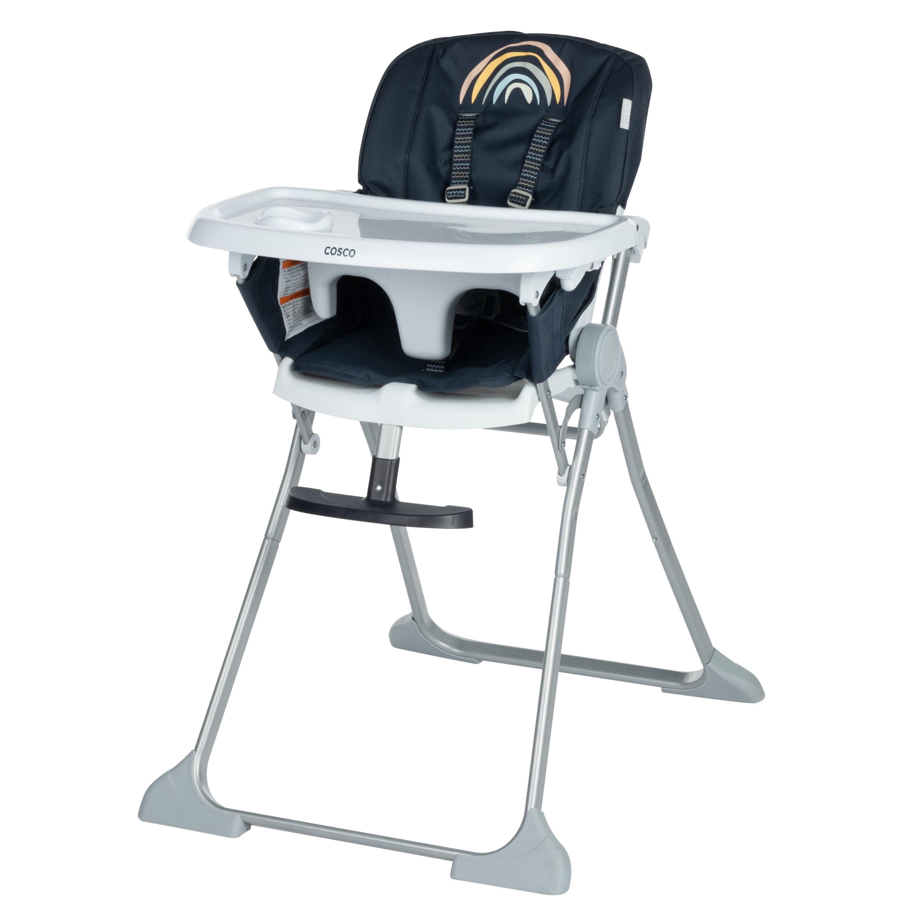 Cosco Kids Simple Fold Adjustable High Chair, Rainbow