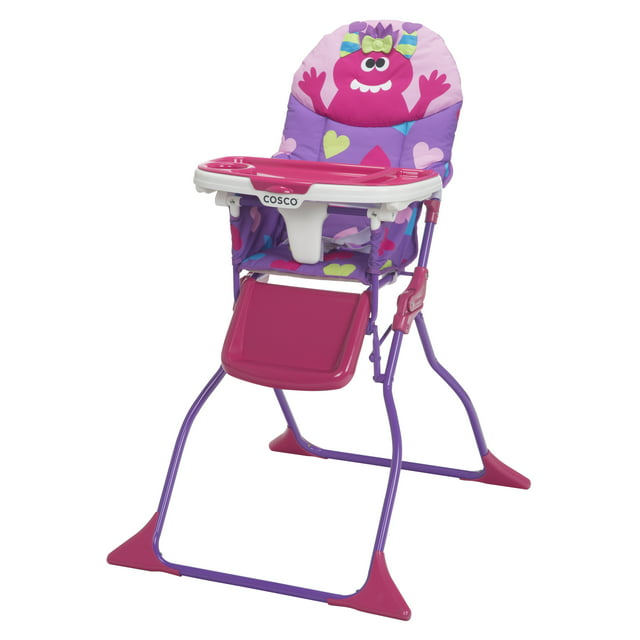 Cosco Kids Simple Fold Deluxe High Chair, Monster Shelley