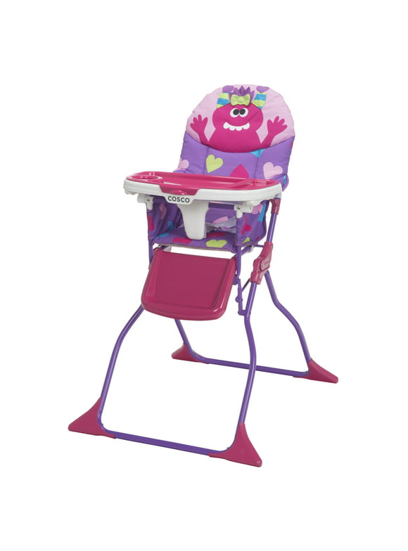 Cosco Kids Simple Fold Deluxe High Chair, Monster Shelley