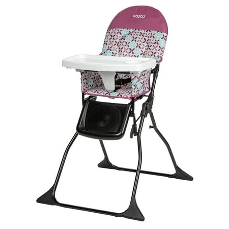 Cosco Kids Simple Fold Full Size High Chair with Adjustable Tray, Free Spirit Purple