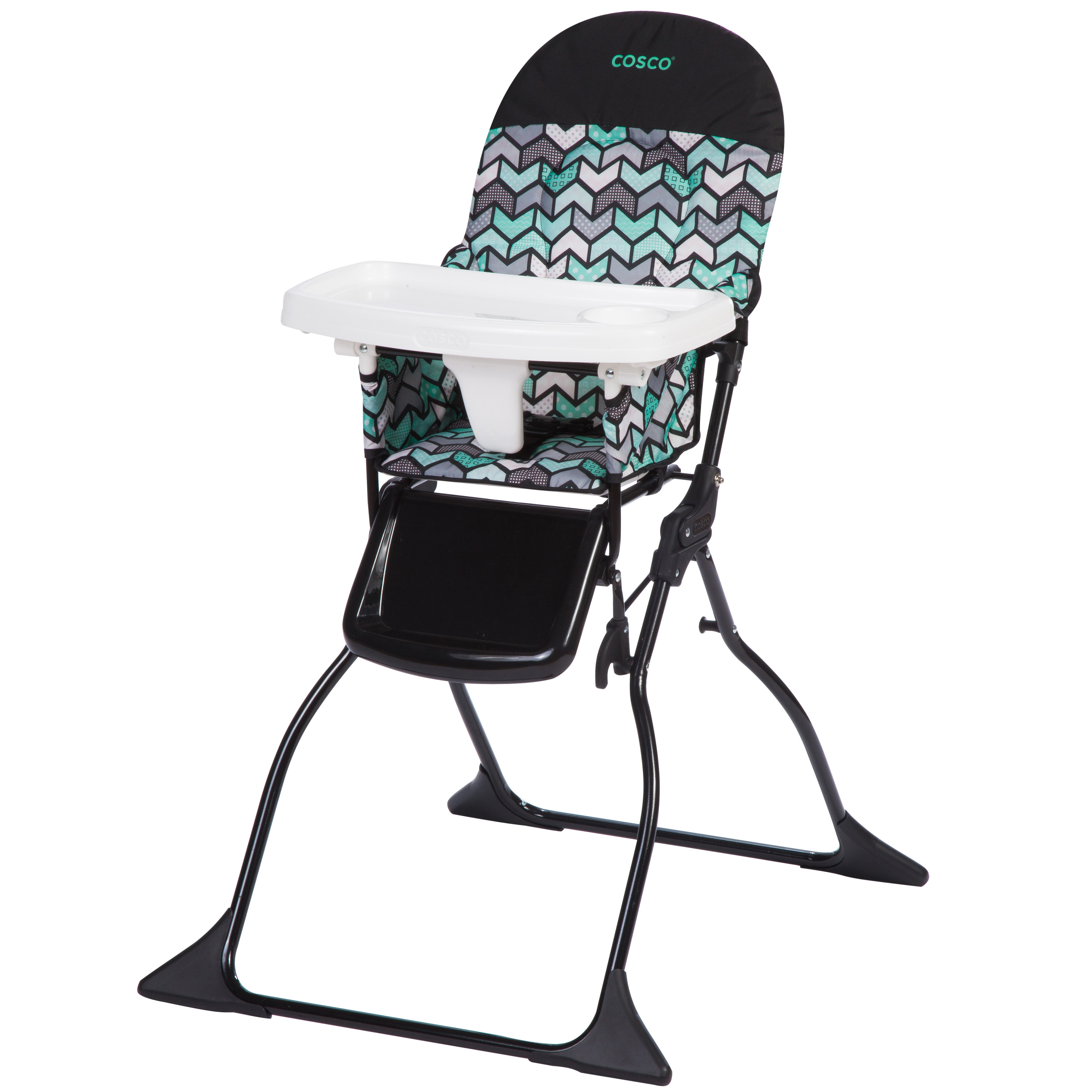 Cosco Kids Simple Fold Full Size High Chair with Adjustable Tray, Spritz - image 1 of 13