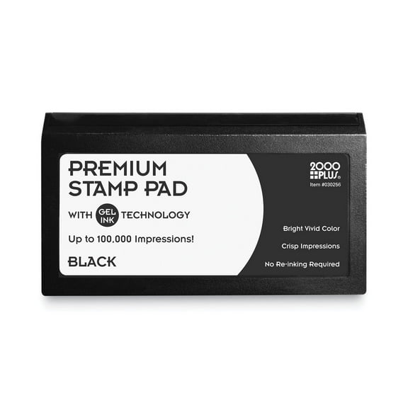Cosco Microgel Stamp Pad for 2000 PLUS, 3 1/8 x 6 1/6, Black, Each (COS030256)