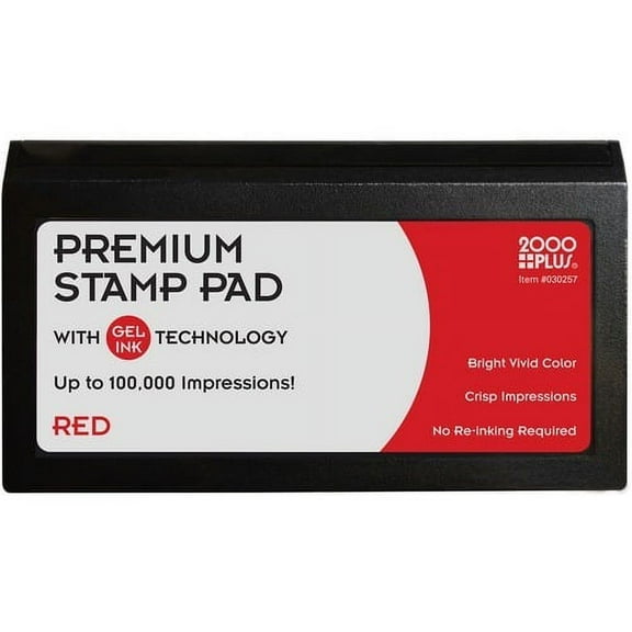 Cosco Microgel Stamp Pad for 2000 PLUS 3 1/8 x 6 1/6 Red 030257