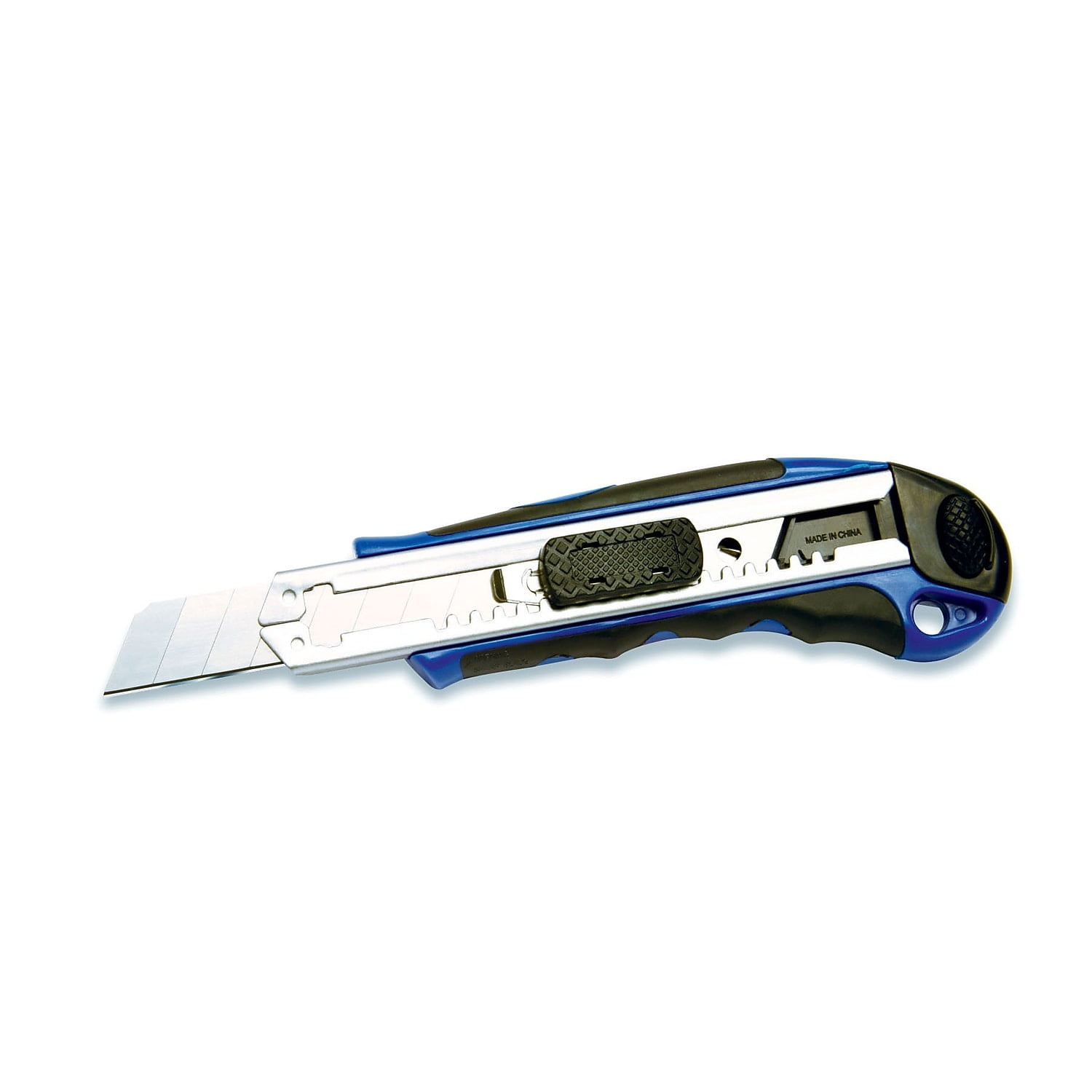 Cosco Plastic/Rubber Heavy Duty 8-Point Retractable Snap-Off Utility Knife Blue 4/Pack (091514PK4)