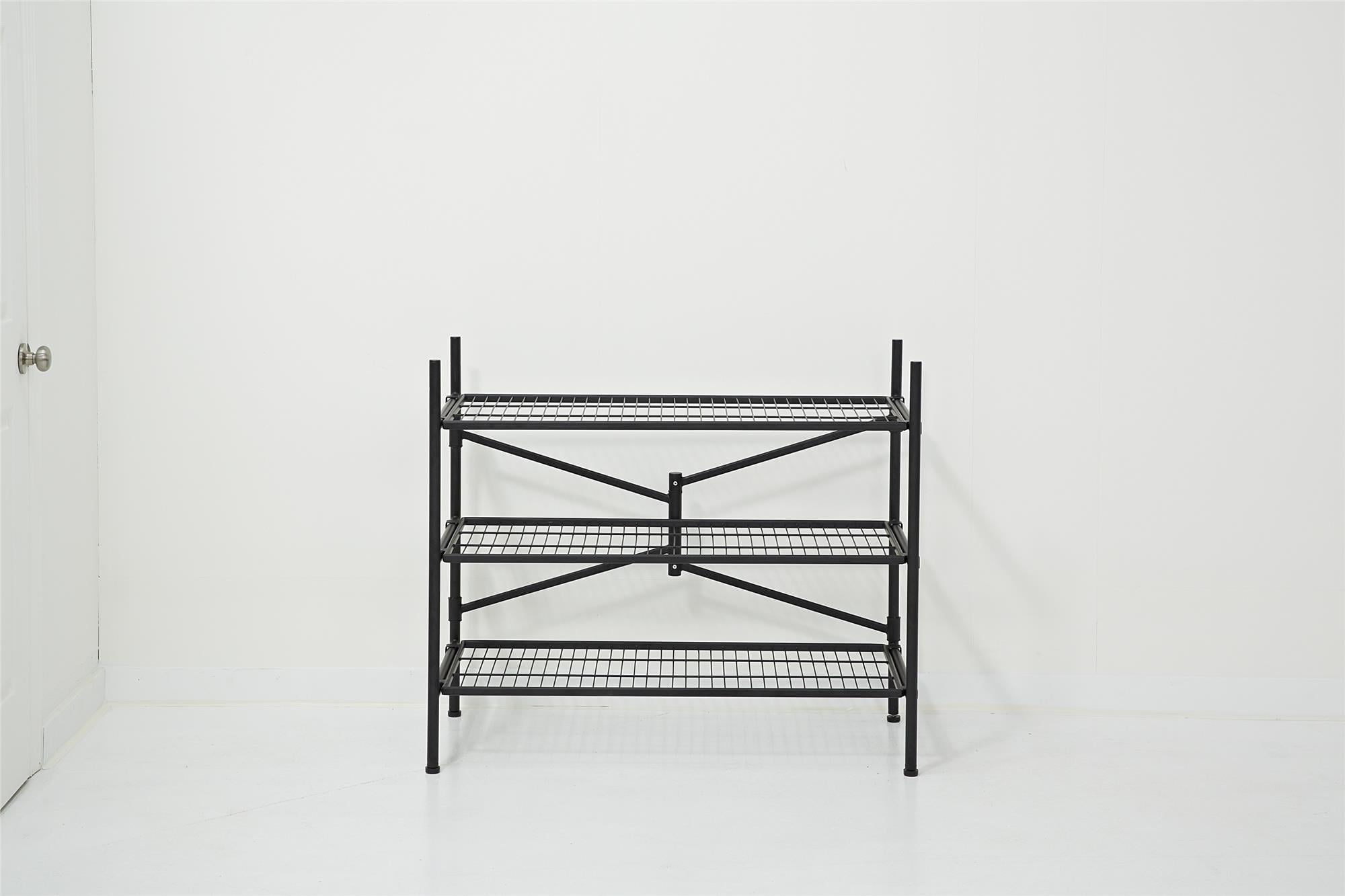 Cosco Products 66713BLK1E Folding 3Wire Shelf Freestanding Storage