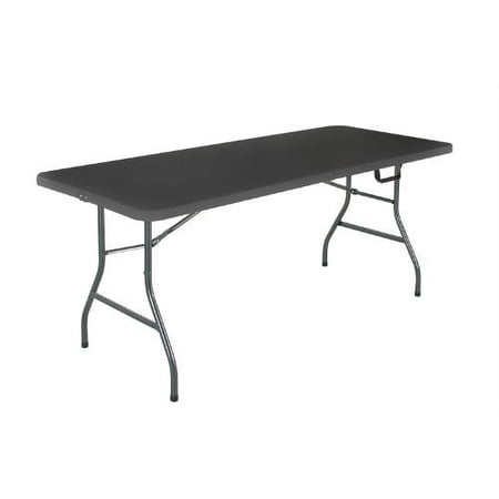 Cosco Products Centerfold Folding Table, 6-Feet, Black