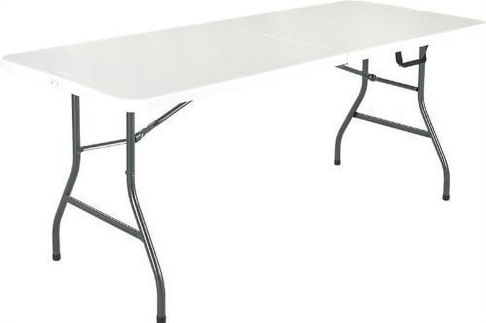 Cosco Products Centerfold Folding Table, 6-Feet, White Specked Pewter - image 1 of 1